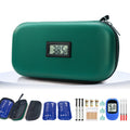 Gosemai TSA Approved Insulin Cooler Travel Case Medication Cooler for Travel with Thermometer Temperature Display Diabetic Medication Organizer Medical Travel Cooler Bag with 2 Ice Pack (Green)