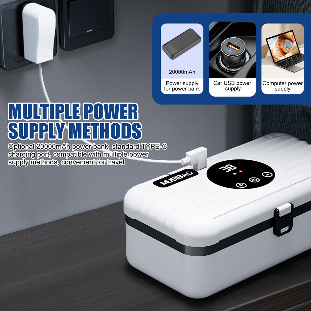 Insulin Cooler Travel Case Box for 5-8 pens Adjustable Fahrenheit Temperature Medication Cooler for Travel, Diabetic Travel Case Diabetes Medicine Freezer 0.55L Capacity(No Battery Need Power Supply)